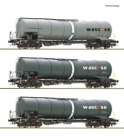 Roco 6600143 - H0 - 3-tlg. Set Kesselwagen, Wascosa/GATX, Ep. VI